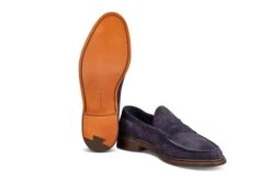 Adam Penny Loafer - Navy Suede -Men Shoes Store adam penny loafer navy suede 345512