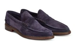 Adam Penny Loafer - Navy Suede -Men Shoes Store adam penny loafer navy suede 864188