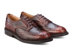 Bourton Country Shoe - Burgundy Cross Hatch -Men Shoes Store bourton country shoe burgundy cross hatch 450122