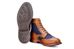 Kelmscott Country Boot - Tan/Navy Two Tone -Men Shoes Store kelmscott country boot tannavy two tone 392848