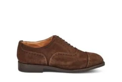 Kensington Toecap Oxford City Shoe - Chocolate Suede