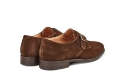 Mayfair Single Buckle Monk Shoe - Chocolate Suede -Men Shoes Store mayfair single buckle monk shoe chocolate suede 234184