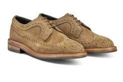 Richard Longwing Brogue - Peanut Reverse Suede -Men Shoes Store richard longwing brogue peanut reverse suede 892836