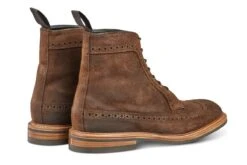 Simon Longwing Brogue Boot - Ridge Reverse Suede -Men Shoes Store simon longwing brogue boot ridge reverse suede 501096