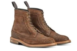 Simon Longwing Brogue Boot - Ridge Reverse Suede -Men Shoes Store simon longwing brogue boot ridge reverse suede 769716