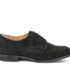 Wiltshire Plain Derby City Shoe - Black Castorino Suede