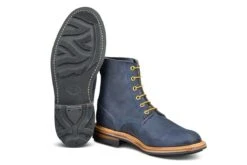 Wychwood Logger Boot - Navy Horween Chamois (Tricker's Exclusive) -Men Shoes Store wychwood logger boot navy horween chamois 324530